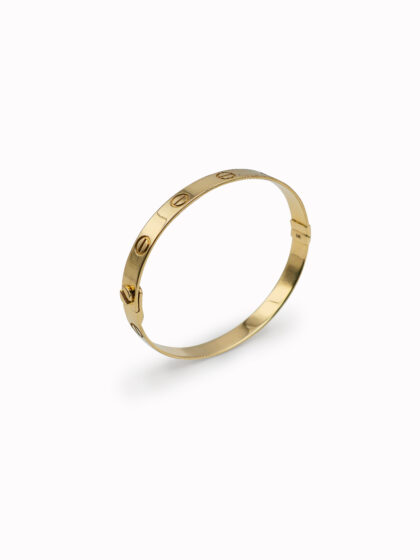 Cartier-Inspired Screw Motif Bangle