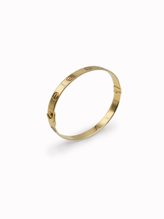 Cartier-Inspired Screw Motif Bangle
