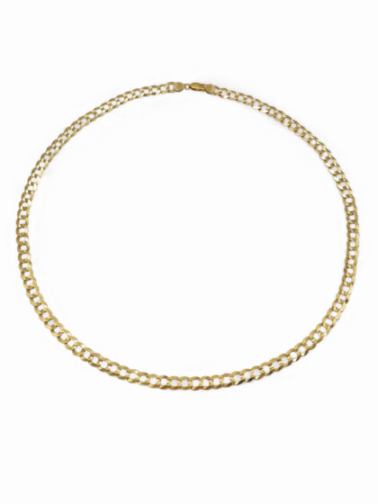 Flat Cuban Link in Yellow Gold