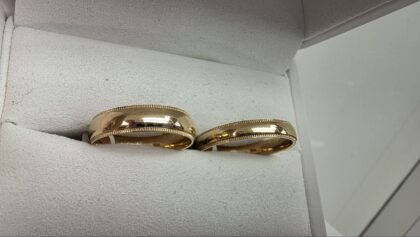 Ring 18KT Gold Yellow Wedding Anti Stress