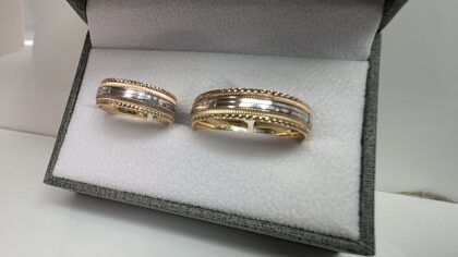 Ring 18KT Gold Tres Tonos 5mm T11/T5