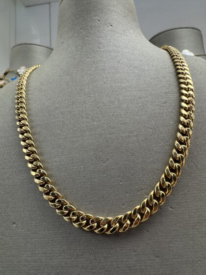 Chain 18kt gold Miami Cuban hollow 20 in 6mm