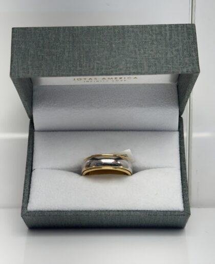 Ring Doble Tono Anti Estres 18KT