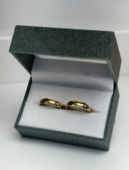 Aros Lisos 18KT 4mm T8.5 y 5