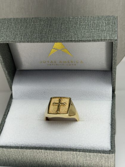 Anillo cruz t10 18kt